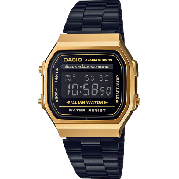 casio black and gold watch